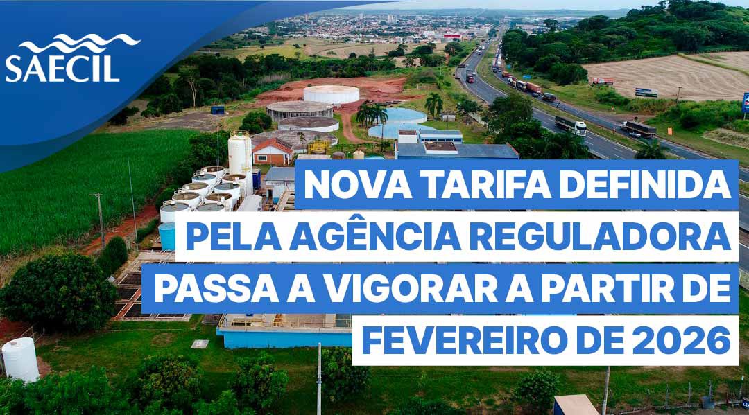 NOVA TARIFA DEFINIDA PELA AGÊNCIA REGULADORA PASSA A VIGORAR A PARTIR DE FEVEREIRO DE 2026