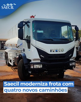 SAECIL ADQUIRE NOVOS CAMINHÕES PARA REFORÇAR A FROTA E APRIMORAR OS SERVIÇOS DE SANEAMENTO EM LEME